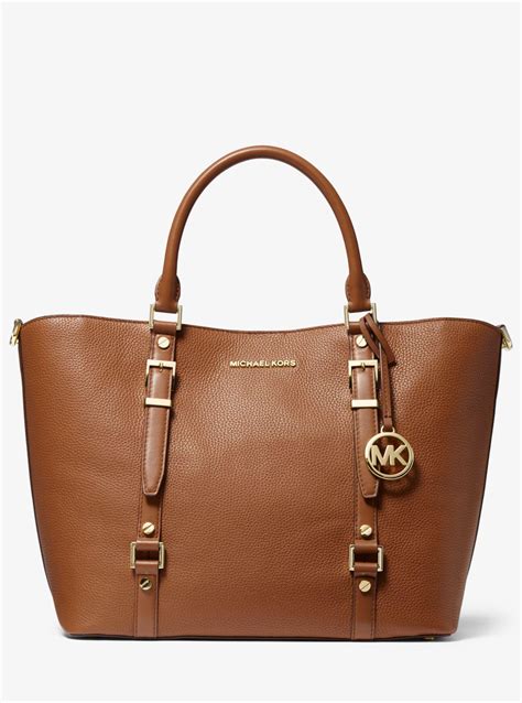 front and back pictures of michael kors bedford tote bag|Michael Kors pebble leather tote.